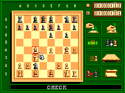 Sega Chess (Europe) In game screenshot